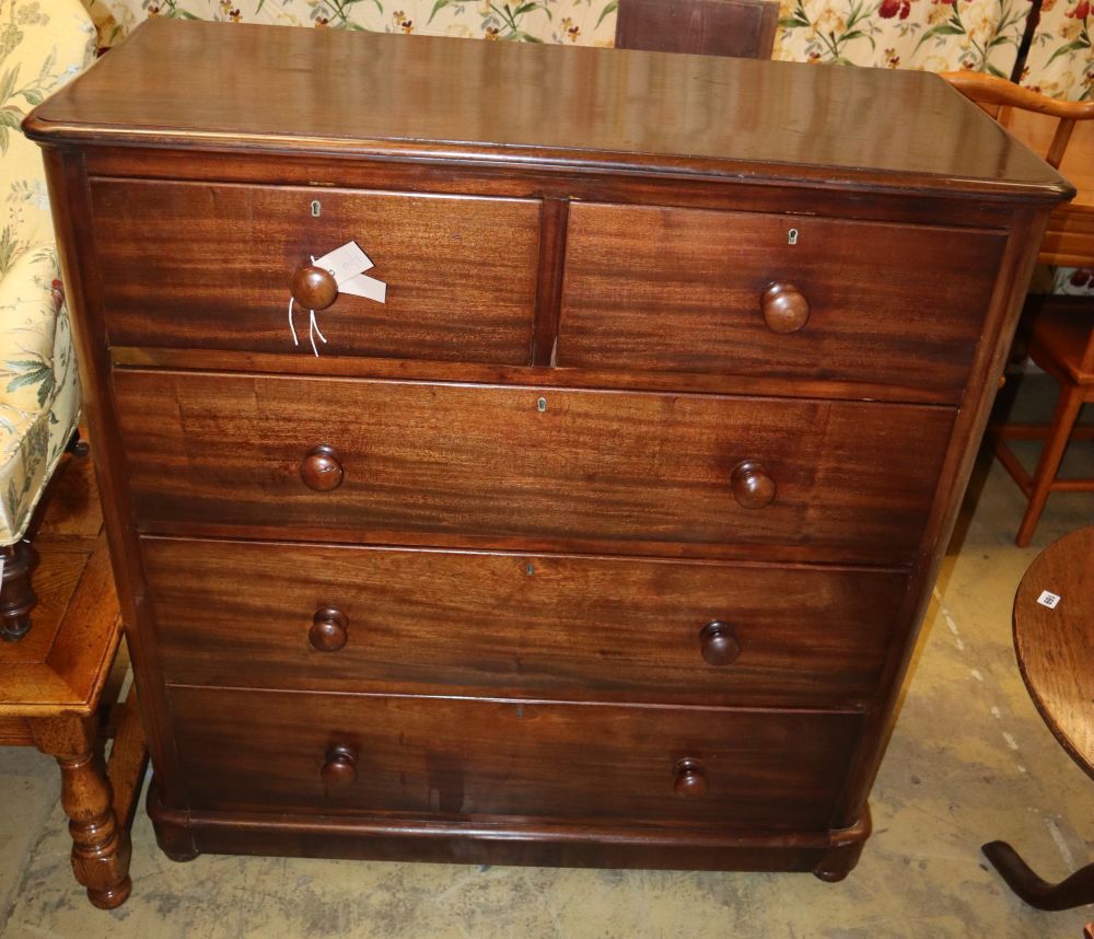 A Victorian mahogany chest, W.116cm, D.52cm, H.120cm